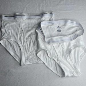 (2) Stafford men’s white briefs underwear size 38 NWOT tighty Whitey.